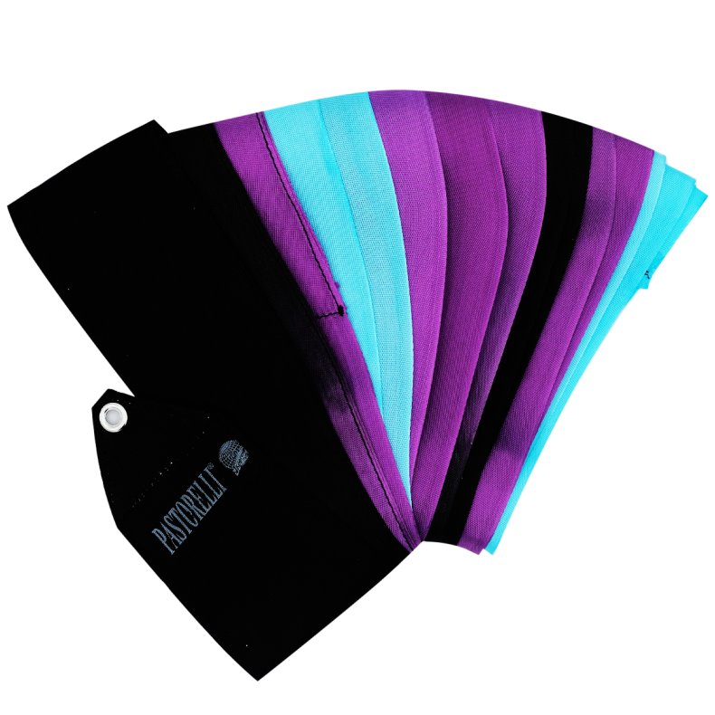 Pastorelli vimpel med farveovergange FIG Godkendt 6 mtr  03218 Black-Violet-Sky blue