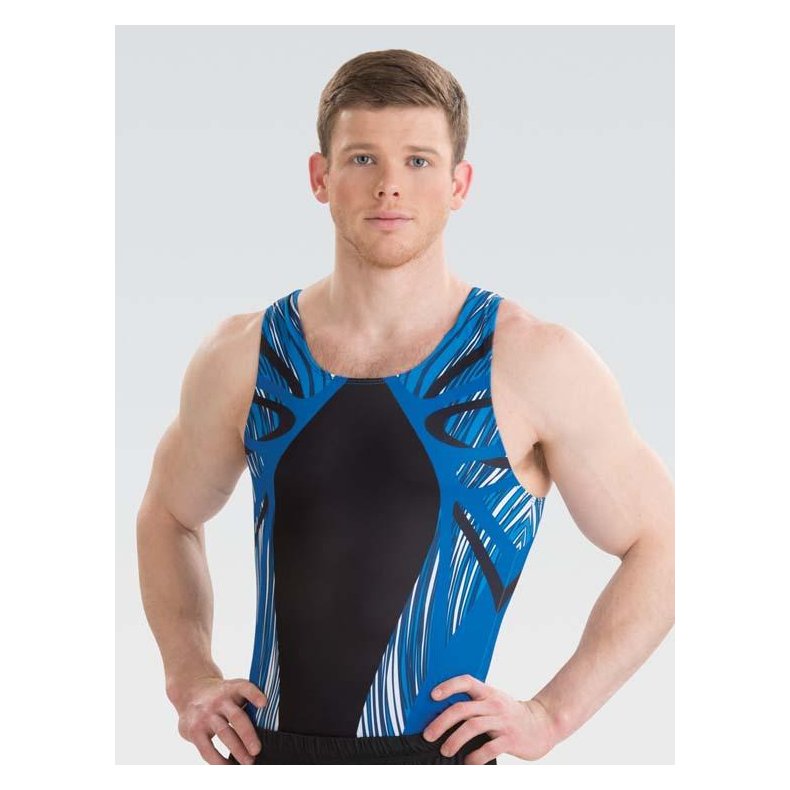1884M - Men's Blue Rush Gymnastics Shirt 