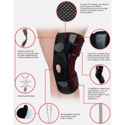 Knbandage AS-KX-01 med korrektionsskinne og fjedre 