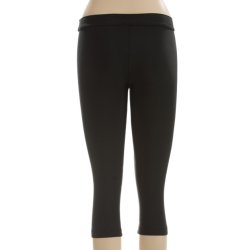Black Brushed Tricot Capri Leggings