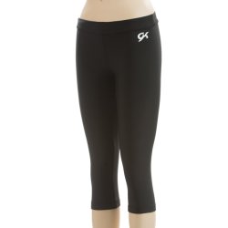 Black Brushed Tricot Capri Leggings