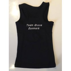 Greve - Tanktop, Sort m. BRODERI