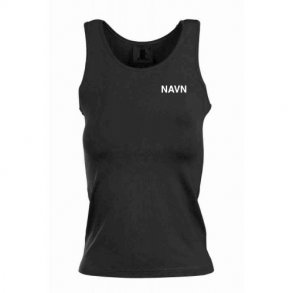Greve - Tanktop, Sort m. BRODERI