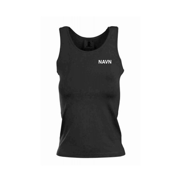 Greve - Tanktop, Sort m. BRODERI