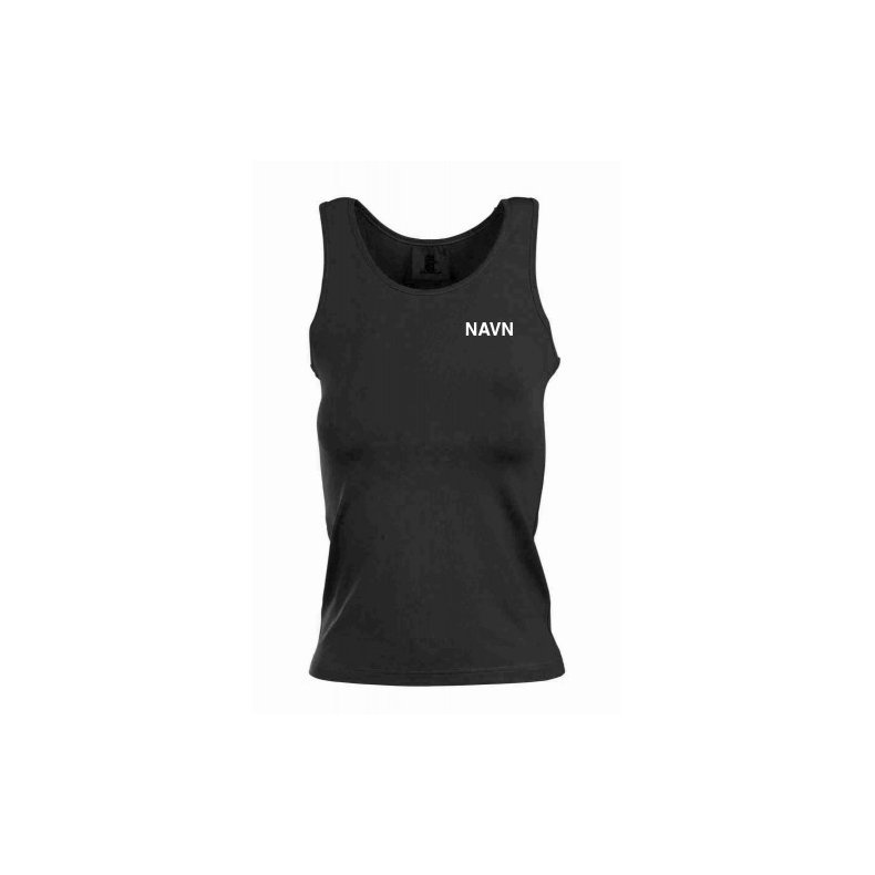 Greve - Tanktop, Sort m. BRODERI