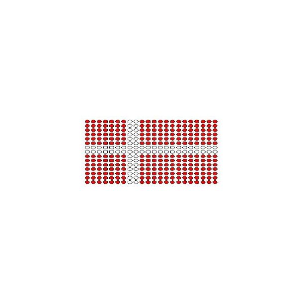 Dannebrog flag i r&oslash;d hvid rhinsten