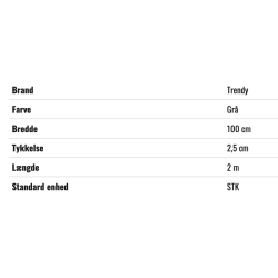 Rehabiliteringsmtte 200x100x2,5 cm antrasit 