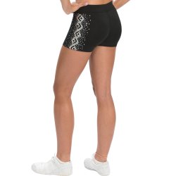 Sort shorts med  Silver Spanglez Side mnster