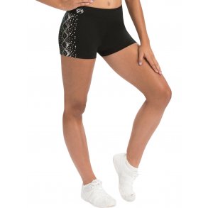 Sort shorts med  Silver Spanglez Side mnster