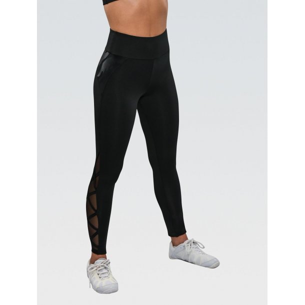 CB595 - All Star - 7/8 Camo &amp; Mesh High Waisted Criss Cross Capris