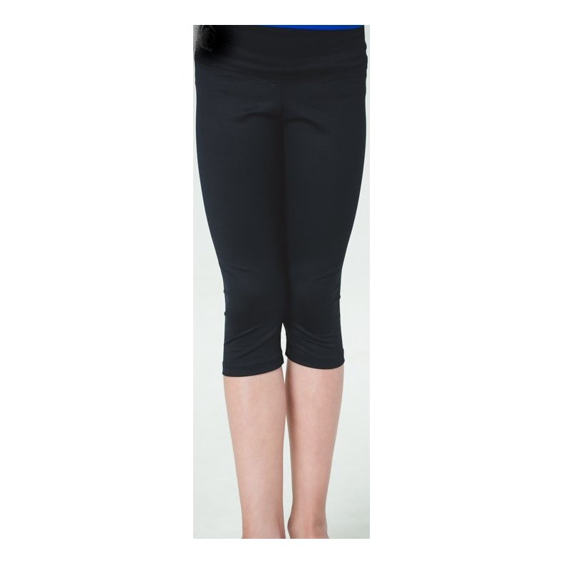 3/4 leggings sort nylon / elestan uden logo